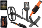 Quest X1 IDmaxX Metalldetektor & Xpointer Pinpointer (orange) & Schatzsucherhandbuch