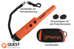 Xpointer Pinpointer (Farbe orange), Gürtelholster & Schutzkappen für die Pinpointerspitze