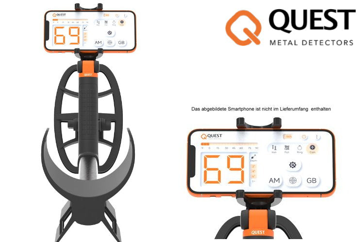 Quest AIR Metalldetektor Smartphonehalterung Detailbild