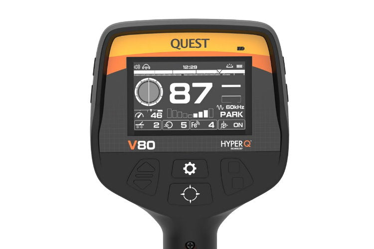 Quest V80 Metalldetektor Display