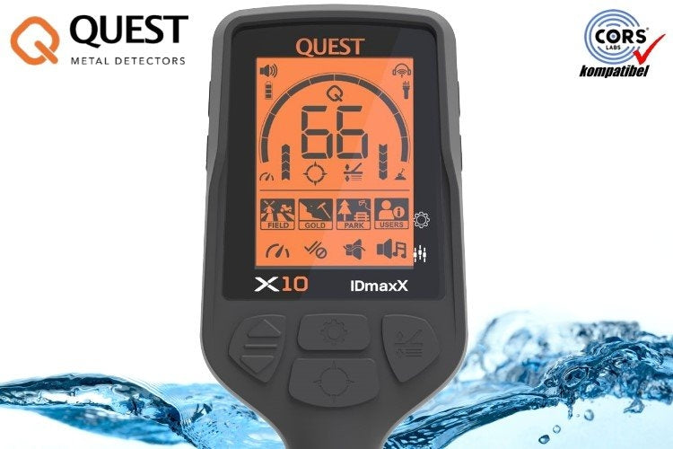 Quest X10 IDmaxX Metalldetektor Display