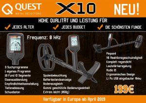 Metalldetektor Quest X10